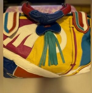 Vtg COLORFUL Leather Doctors Bag
